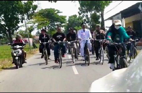 Tempuh Jarak 20 KM, Sebanyak 450 Warga Gunakan Sepeda Iringi Pelantikan Kades Desa Pegundan